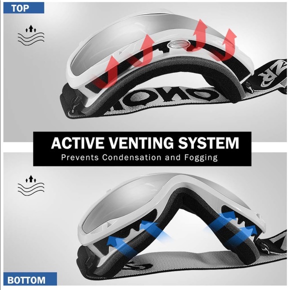 Zionor Accessories Zionor Lagopus Ski Snowboard Goggles Whitesilver